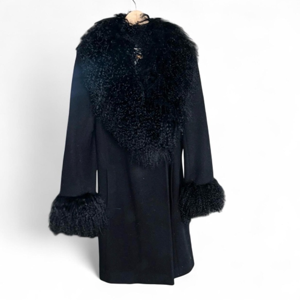 Marvin Richards Black Teddy Jacket with Fur Trim - Picture 5 of 11